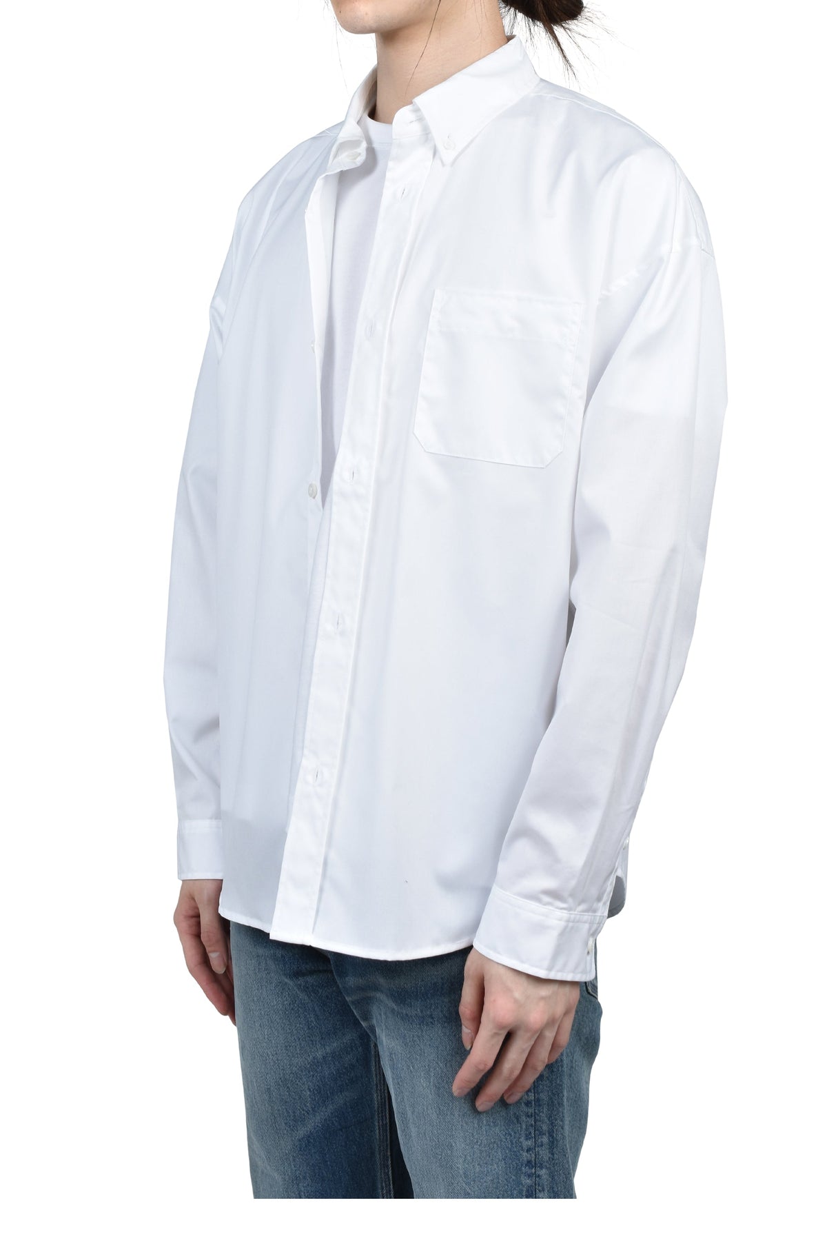 Matthew M. Williams マシュー・M・ウィリアムズ【本物保証】 Tシャツ、ストリートスタイル、メンズ  POPLIN BUTTON UP SHIRT / WHT