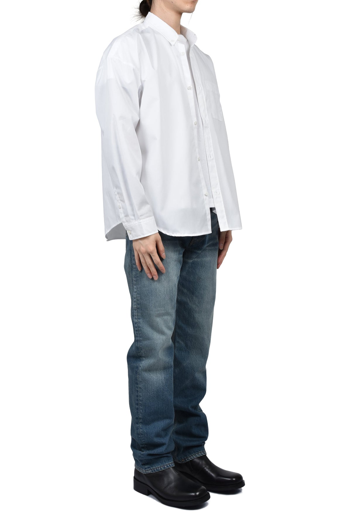 Matthew M. Williams マシュー・M・ウィリアムズ【本物保証】 Tシャツ、ストリートスタイル、メンズ  POPLIN BUTTON UP SHIRT / WHT