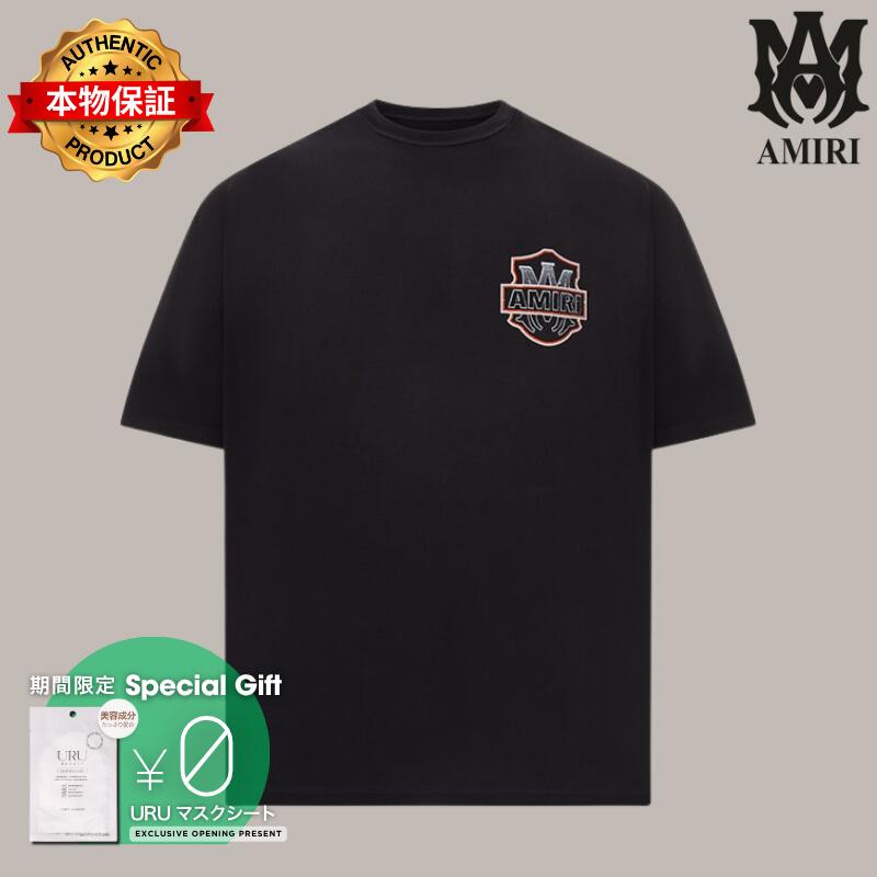 AMIRI アミリ 【本物保証】 Tシャツ ストリート系 ユニセックス アミリ アメリカンドリーム クリスタル コットン Tシャツ "ブラック"