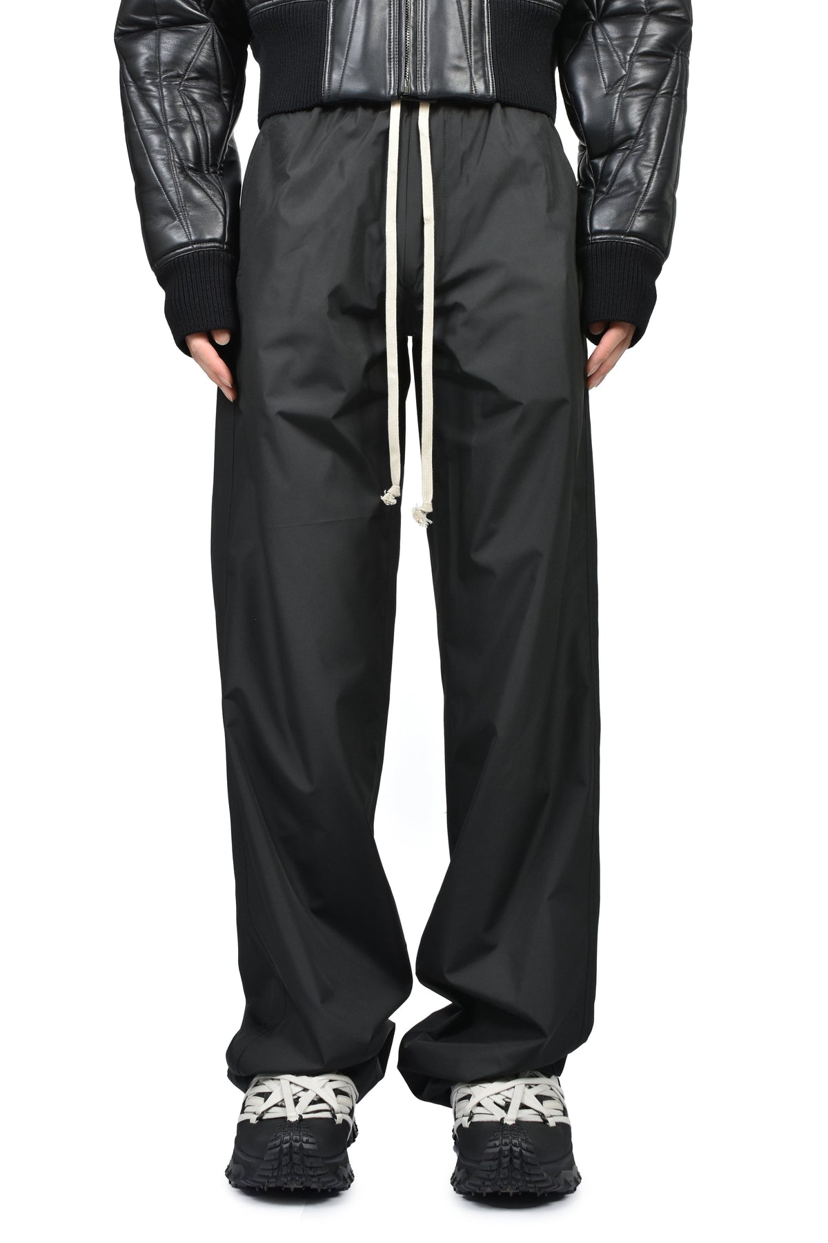 MONCLER + RICK OWENS モンクレール【本物保証】パンツ、ストリートスタイル、メンズ  DRAWSTRING PANTS / BLK