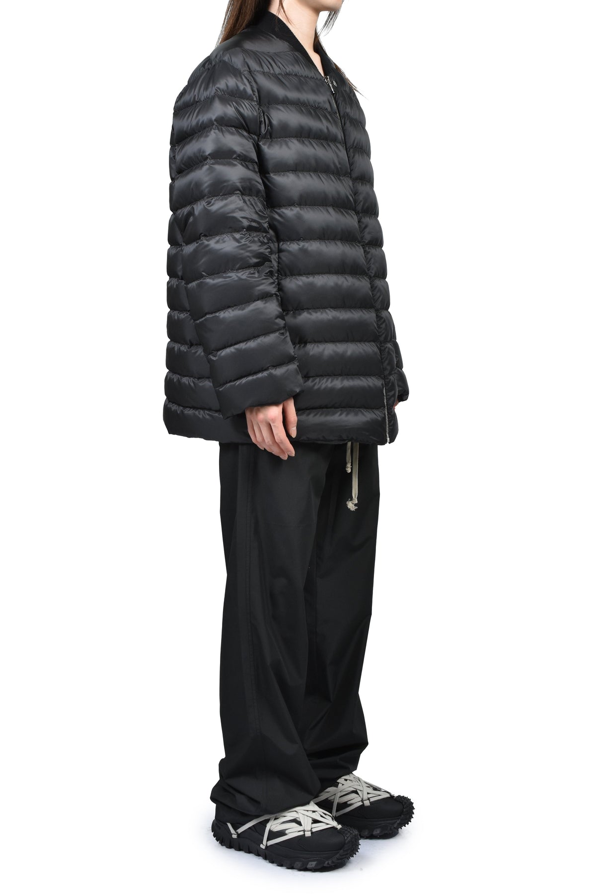 MONCLER + RICK OWENS モンクレール【本物保証】ダウンジャケット、ストリートスタイル、メンズ FLIGHT PARKA / BLK