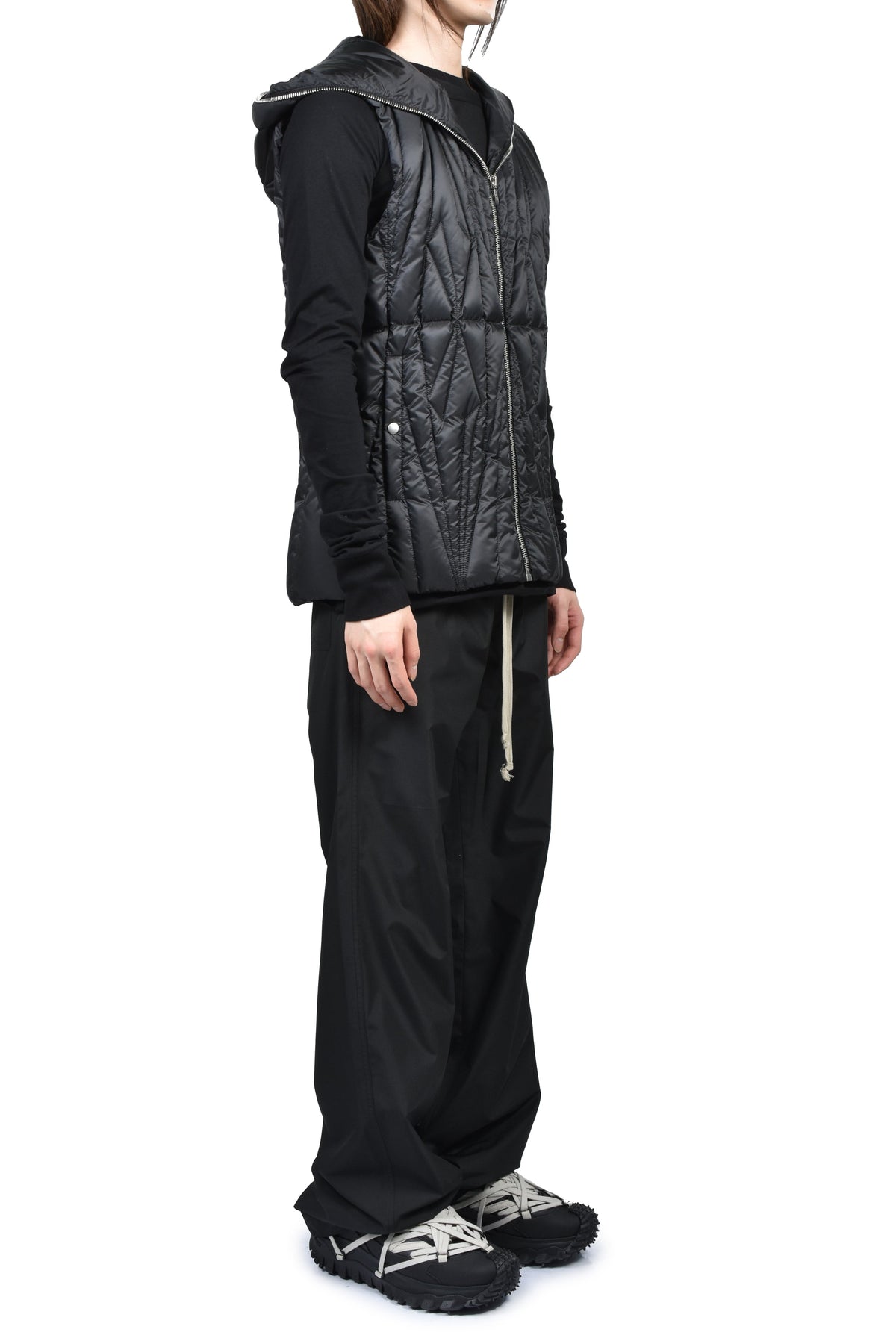 MONCLER + RICK OWENS モンクレール【本物保証】ベスト、ストリートスタイル、メンズGEOCAMO ZIPLOCK VEST / BLK