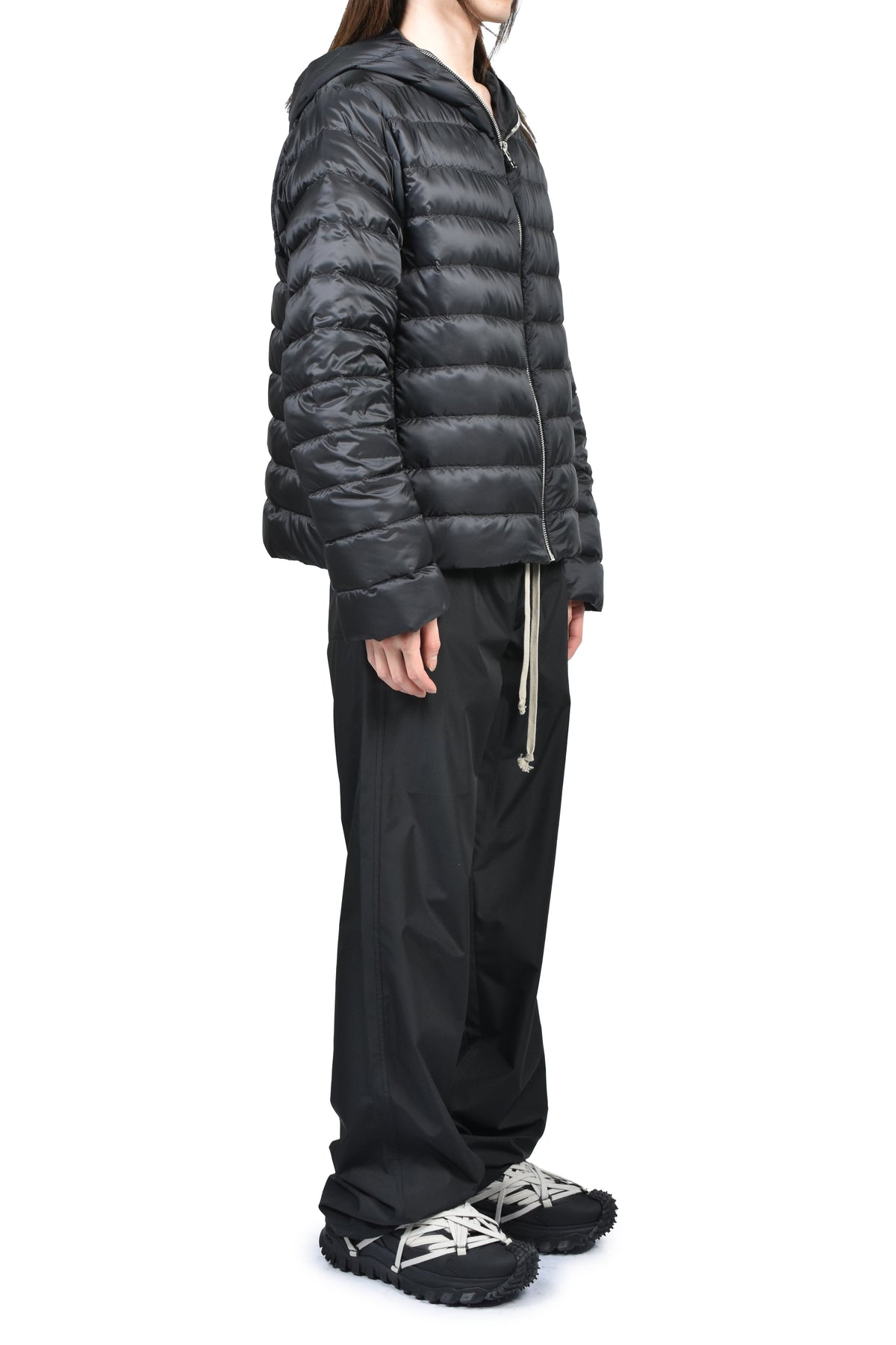 MONCLER + RICK OWENS モンクレール【本物保証】ダウンジャケット、ストリートスタイル、メンズ ZIPLOCK JACKET / BLK