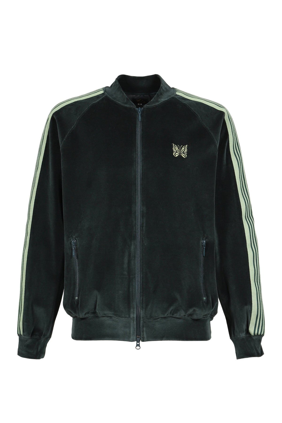 Needles ニードルス 【本物保証】 トラックジャケット ストリート系 メンズ RIB COLLAR TRACK JACKET - C/PE VELOUR / GRN