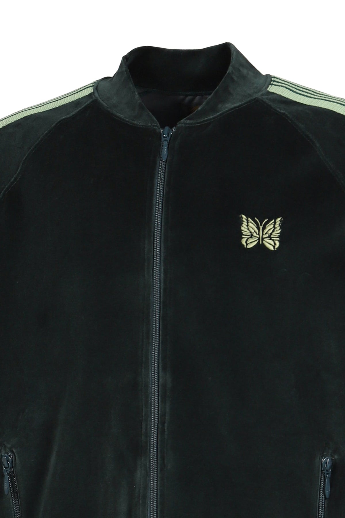 Needles ニードルス 【本物保証】 トラックジャケット ストリート系 メンズ RIB COLLAR TRACK JACKET - C/PE VELOUR / GRN