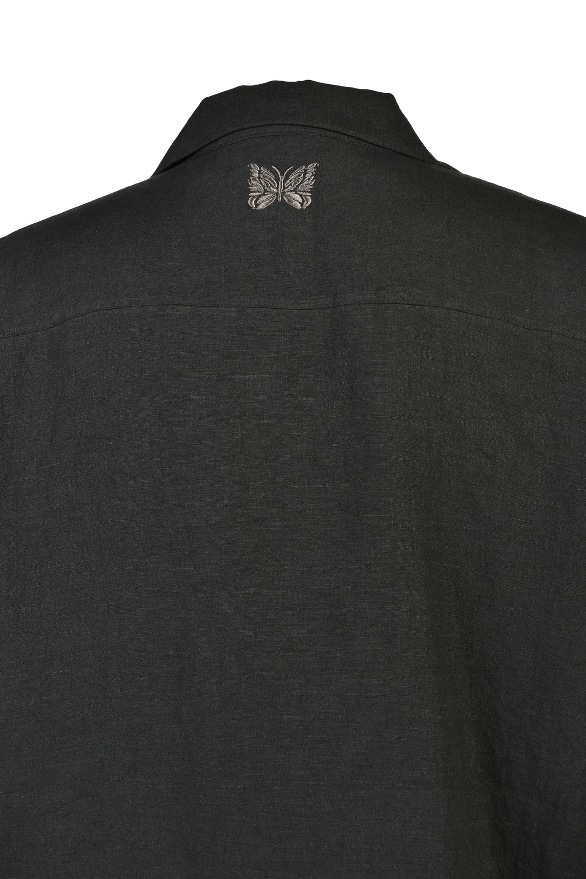 Needles ニードルス 【本物保証】 シャツ ストリート系 メンズ TRACK S/S OPEN COLLAR SHIRT - COTTON LINEN ( 20TH EXCLUSIVE) / BLK