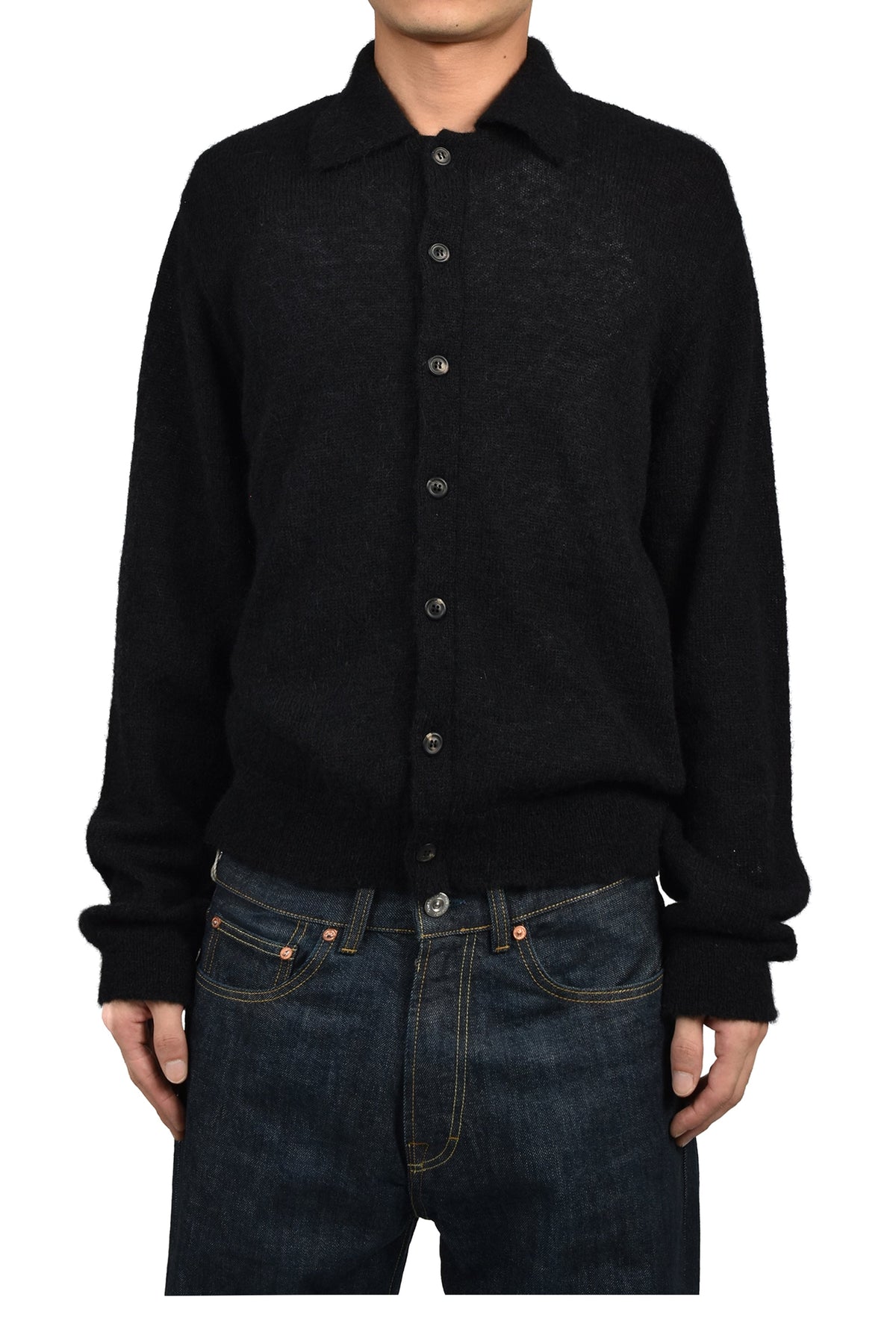 OUR LEGACY アワー レガシー 【本物保証】シャツ、ストリートスタイル、メンズ EVENING POLO / BLK