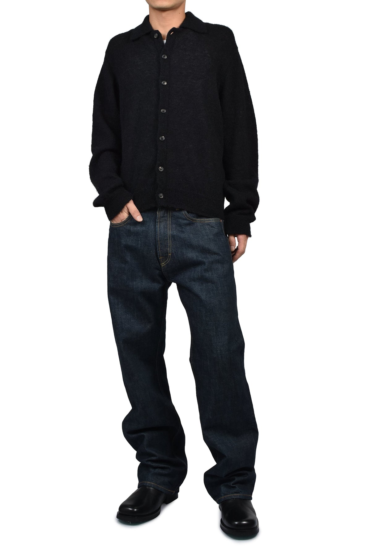OUR LEGACY アワー レガシー 【本物保証】シャツ、ストリートスタイル、メンズ EVENING POLO / BLK