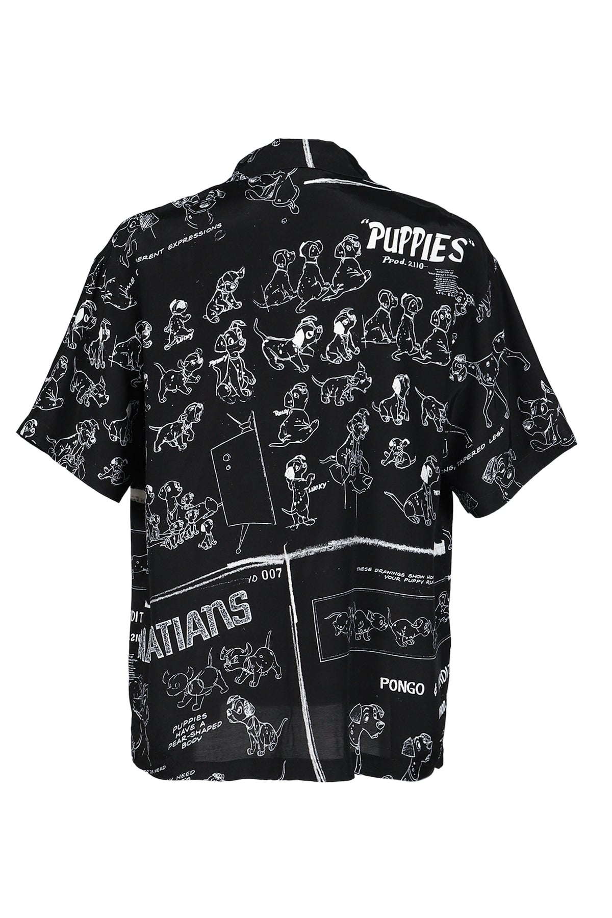 PORTER CLASSIC 【本物保証】 シャツ ストリート系 メンズ DISNEY MS / PC ALOHA COLLECTION ALOHA SHIRT / 101 DALMATIANS / BLK