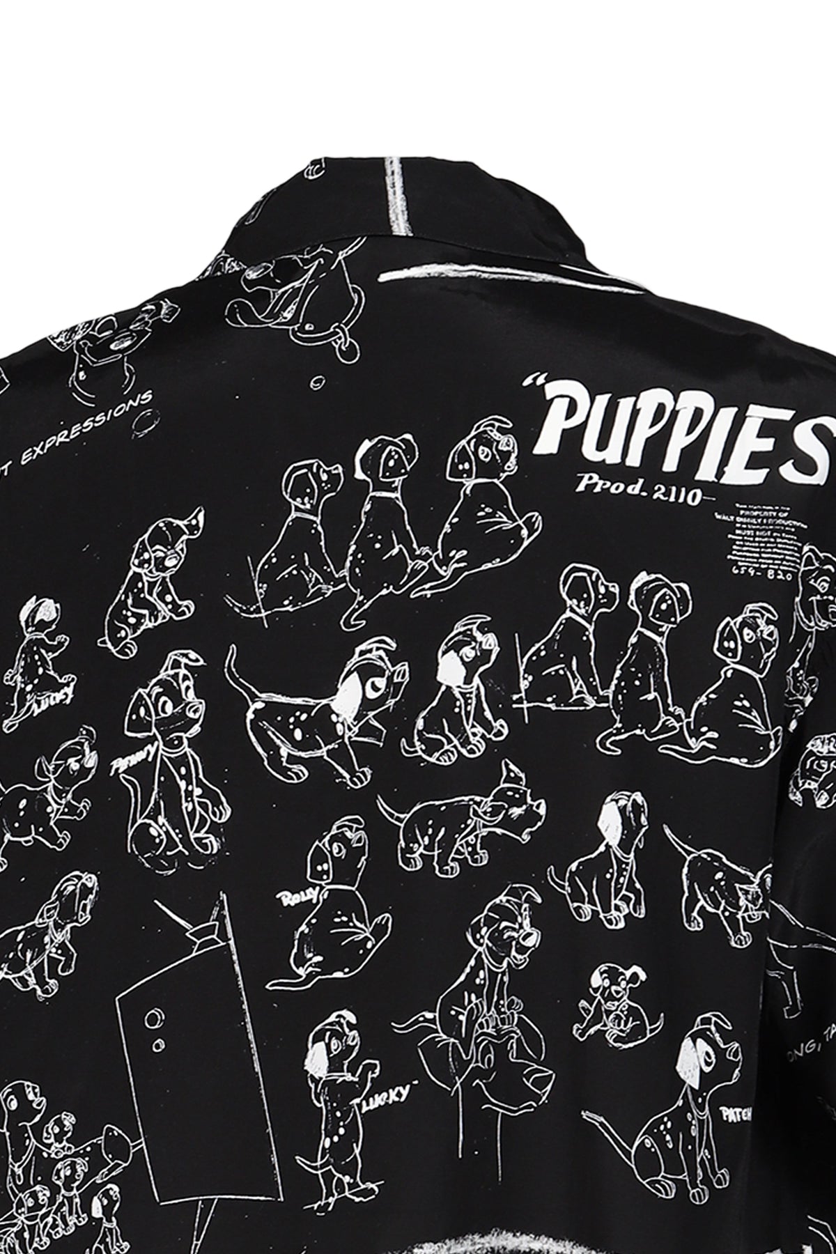 PORTER CLASSIC 【本物保証】 シャツ ストリート系 メンズ DISNEY MS / PC ALOHA COLLECTION ALOHA SHIRT / 101 DALMATIANS / BLK