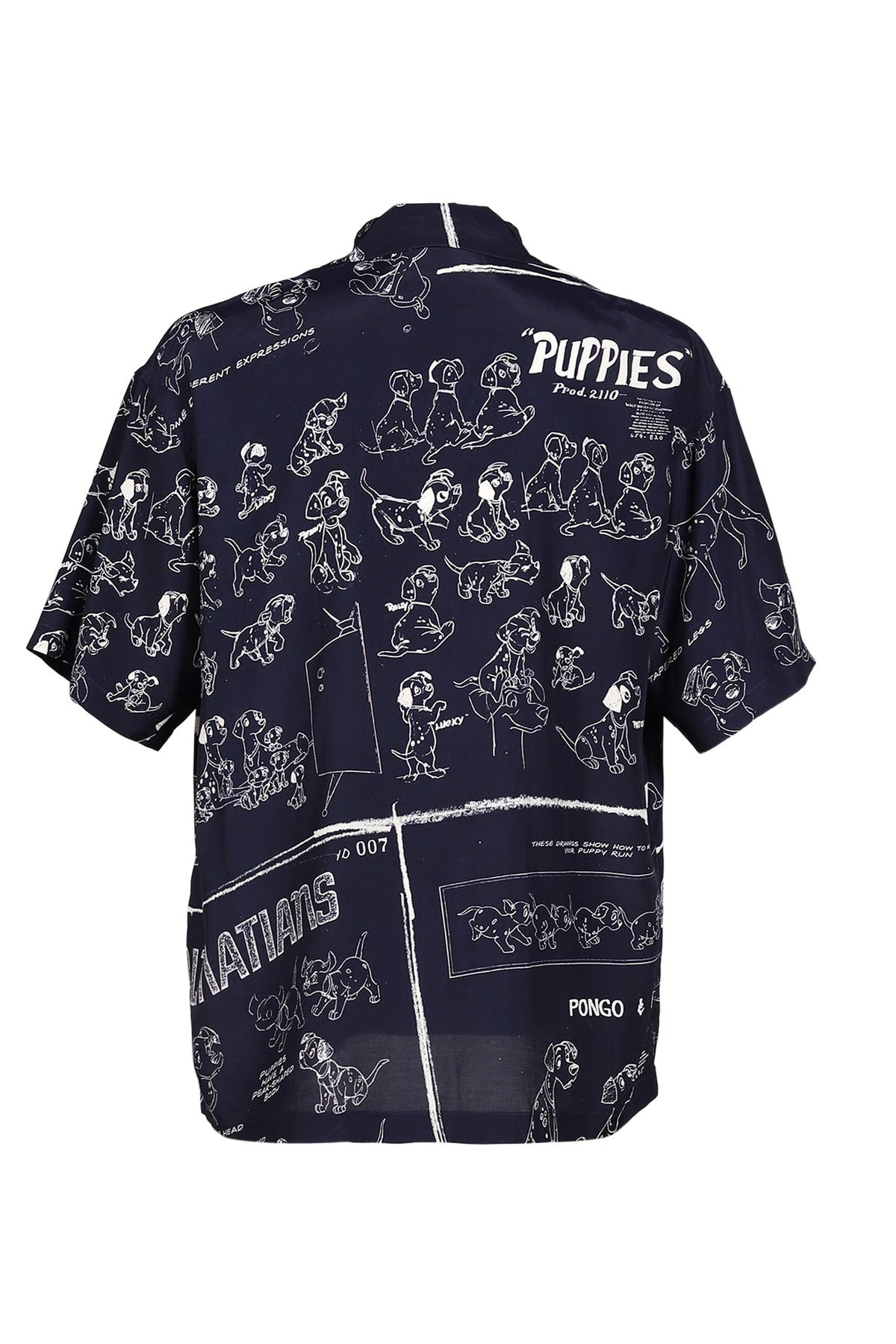 PORTER CLASSIC 【本物保証】 シャツ ストリート系 メンズ DISNEY MS / PC ALOHA COLLECTION ALOHA SHIRT / 101 DALMATIANS / NVY