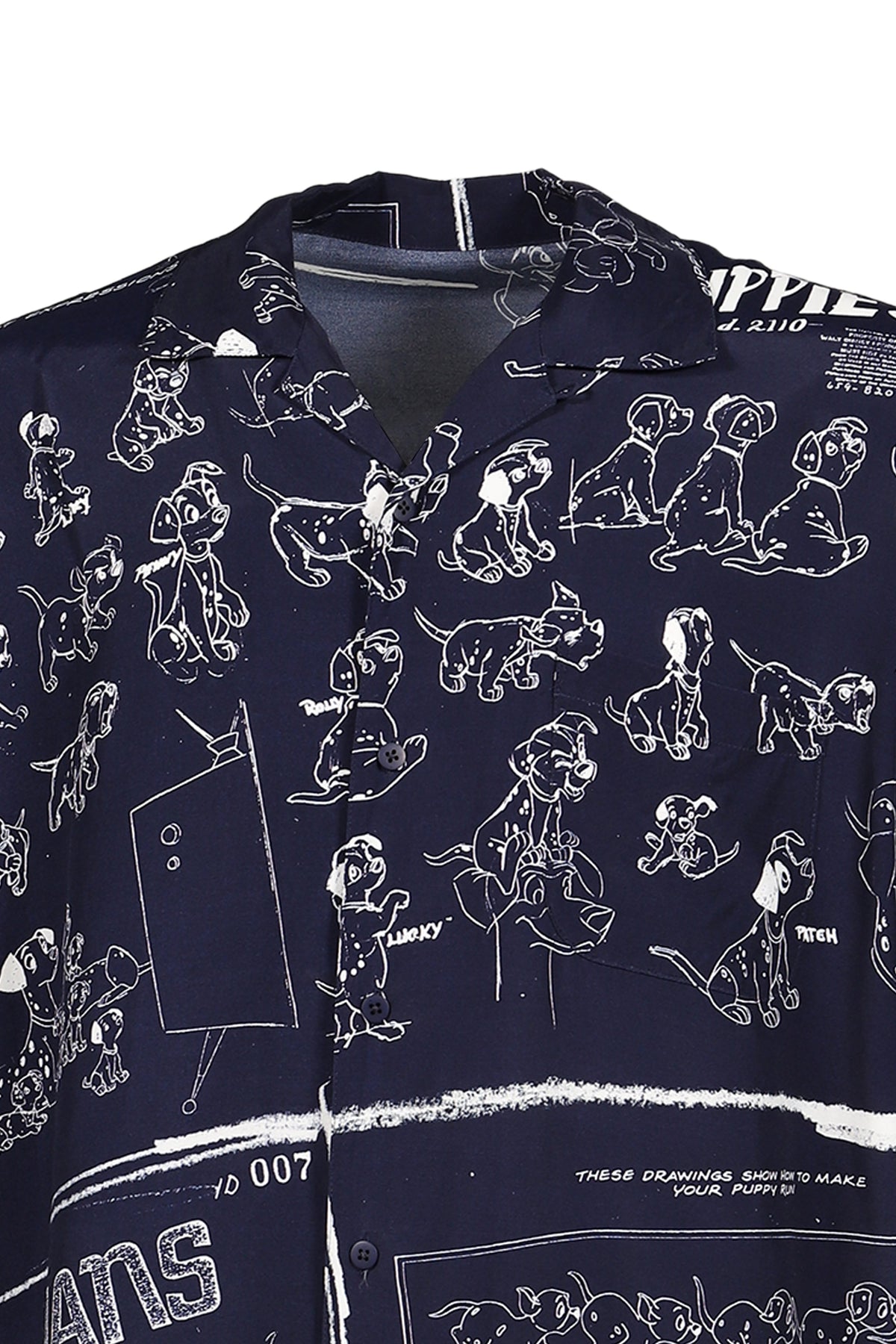 PORTER CLASSIC 【本物保証】 シャツ ストリート系 メンズ DISNEY MS / PC ALOHA COLLECTION ALOHA SHIRT / 101 DALMATIANS / NVY