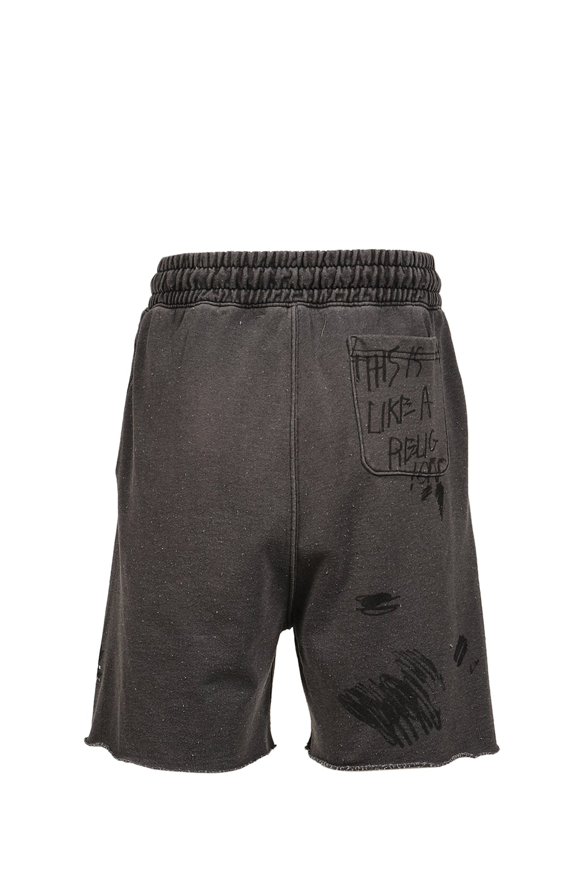 Paly Hollywood  ペイリーハリウッド【本物保証】 スウェットショーツ、ストリートスタイル、メンズ CARRY THE MESSAGE SWEAT SHORT / BLK