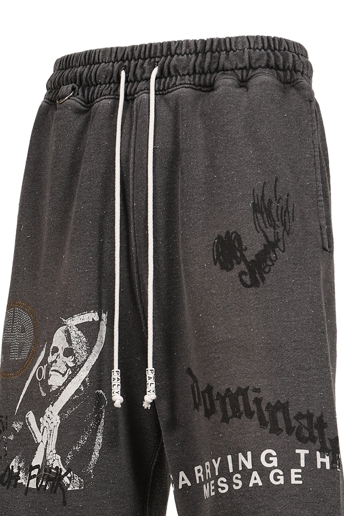 Paly Hollywood  ペイリーハリウッド【本物保証】 スウェットショーツ、ストリートスタイル、メンズ CARRY THE MESSAGE SWEAT SHORT / BLK