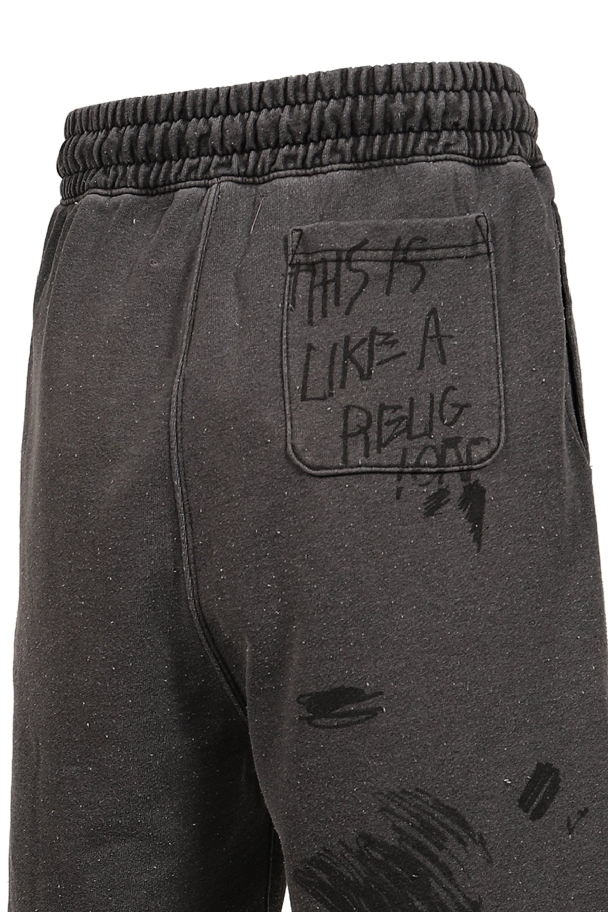 Paly Hollywood  ペイリーハリウッド【本物保証】 スウェットショーツ、ストリートスタイル、メンズ CARRY THE MESSAGE SWEAT SHORT / BLK
