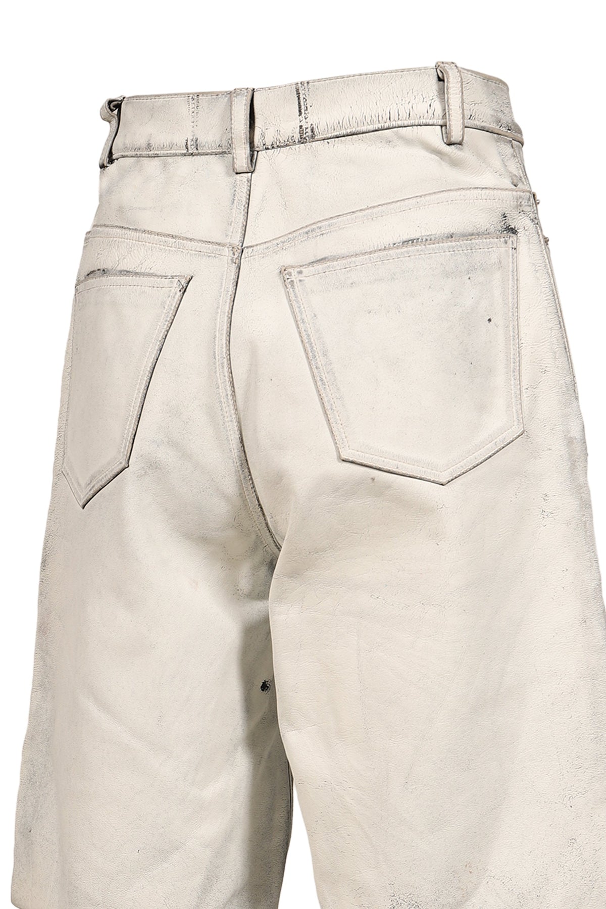 Paly Hollywood パリーハリウッド 【本物保証】 パンツ ストリート系 メンズ HOLY MOUNTAIN PAINTED LEATHER DBL KNEE SHORT / WHT