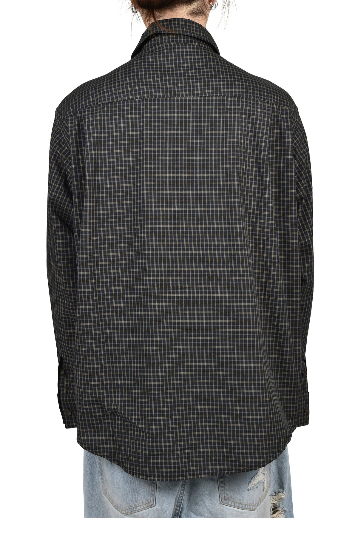 Protocol Index プロトコル一覧 【本物保証】 シャツ ストリート系 メンズ FOUR HANDS CHECK SHIRTS / BLK