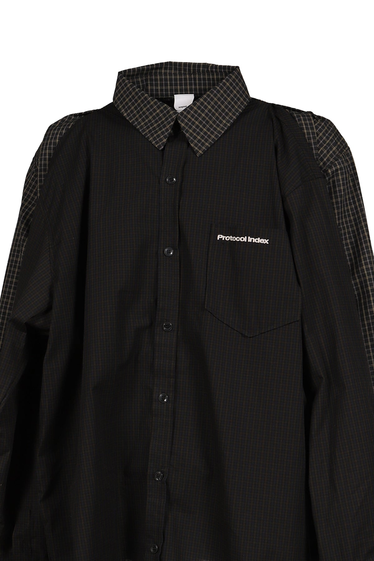 Protocol Index プロトコル一覧 【本物保証】 シャツ ストリート系 メンズ FOUR HANDS CHECK SHIRTS / BLK
