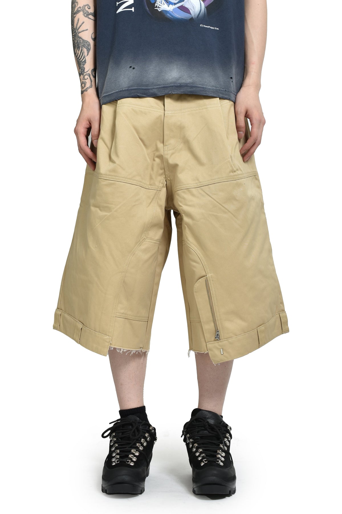Protocol Index プロトコル一覧 【本物保証】 パンツ ストリート系 メンズ UPSIDE DOWN WORK JORTS / BEI