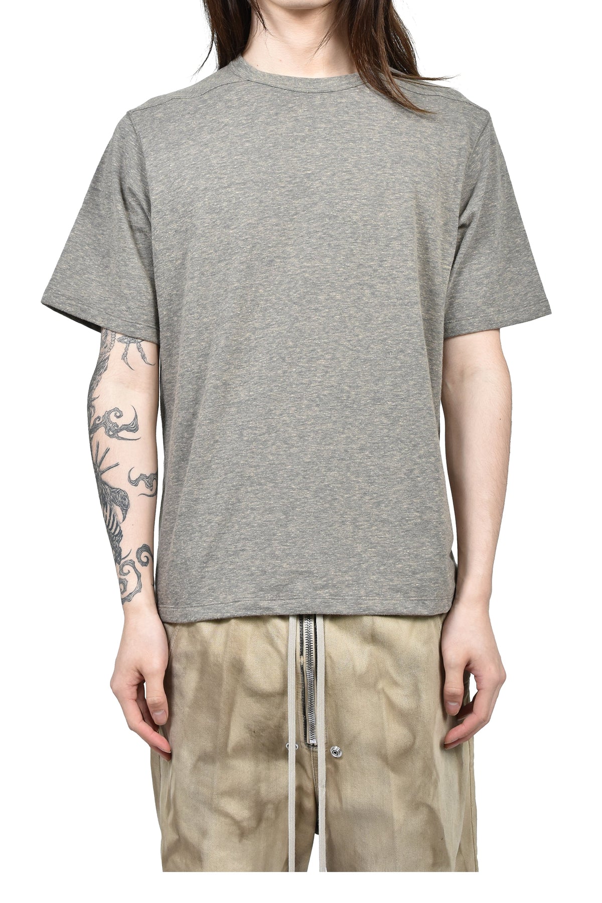 Rick Owens アンファン リッシュ デプリメ【本物保証】 Tシャツ、ストリートスタイル、メンズ  BRAD T / GRY MELANGE