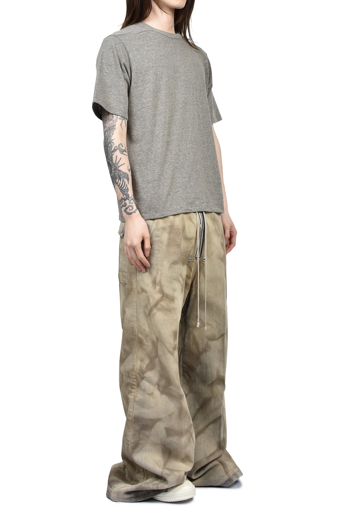 Rick Owens アンファン リッシュ デプリメ【本物保証】 Tシャツ、ストリートスタイル、メンズ  BRAD T / GRY MELANGE