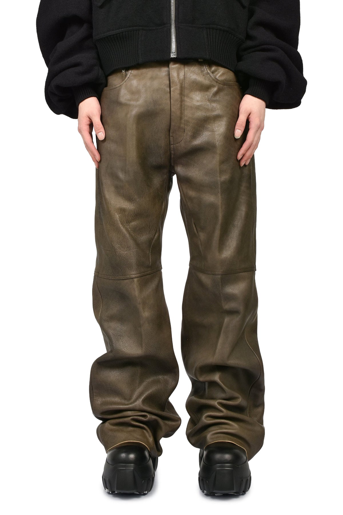 Rick Owens リックオウエンス 【本物保証】 ジーンズ、ストリートスタイル、メンズ  GETH JEANS / WASHED BLK