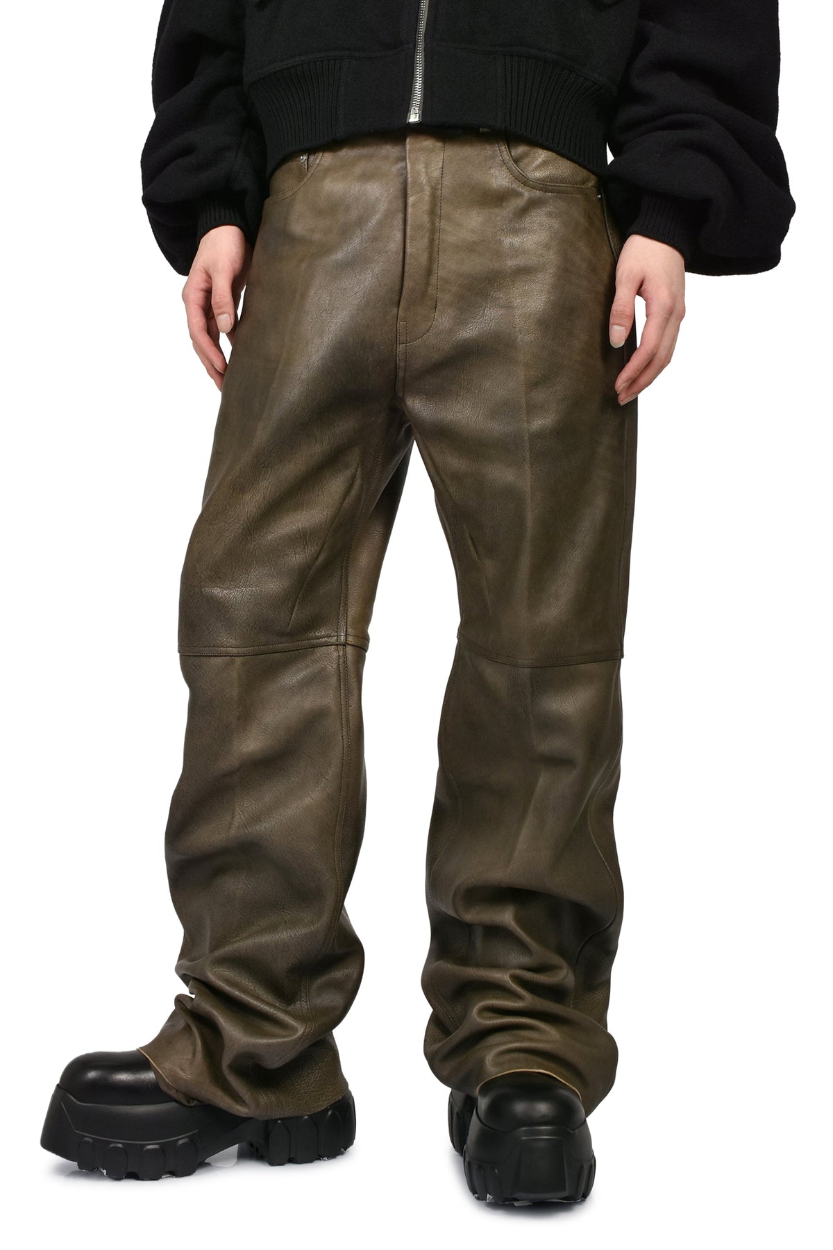 Rick Owens リックオウエンス 【本物保証】 ジーンズ、ストリートスタイル、メンズ  GETH JEANS / WASHED BLK