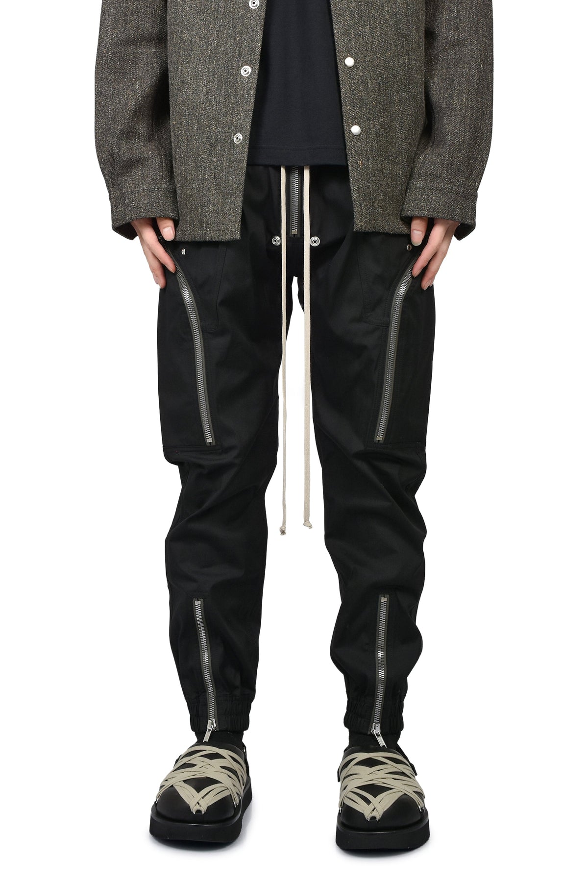 Rick Owens リックオウエンス 【本物保証】 パンツ、ストリートスタイル、メンズ  HEIZER CARGO / BLK