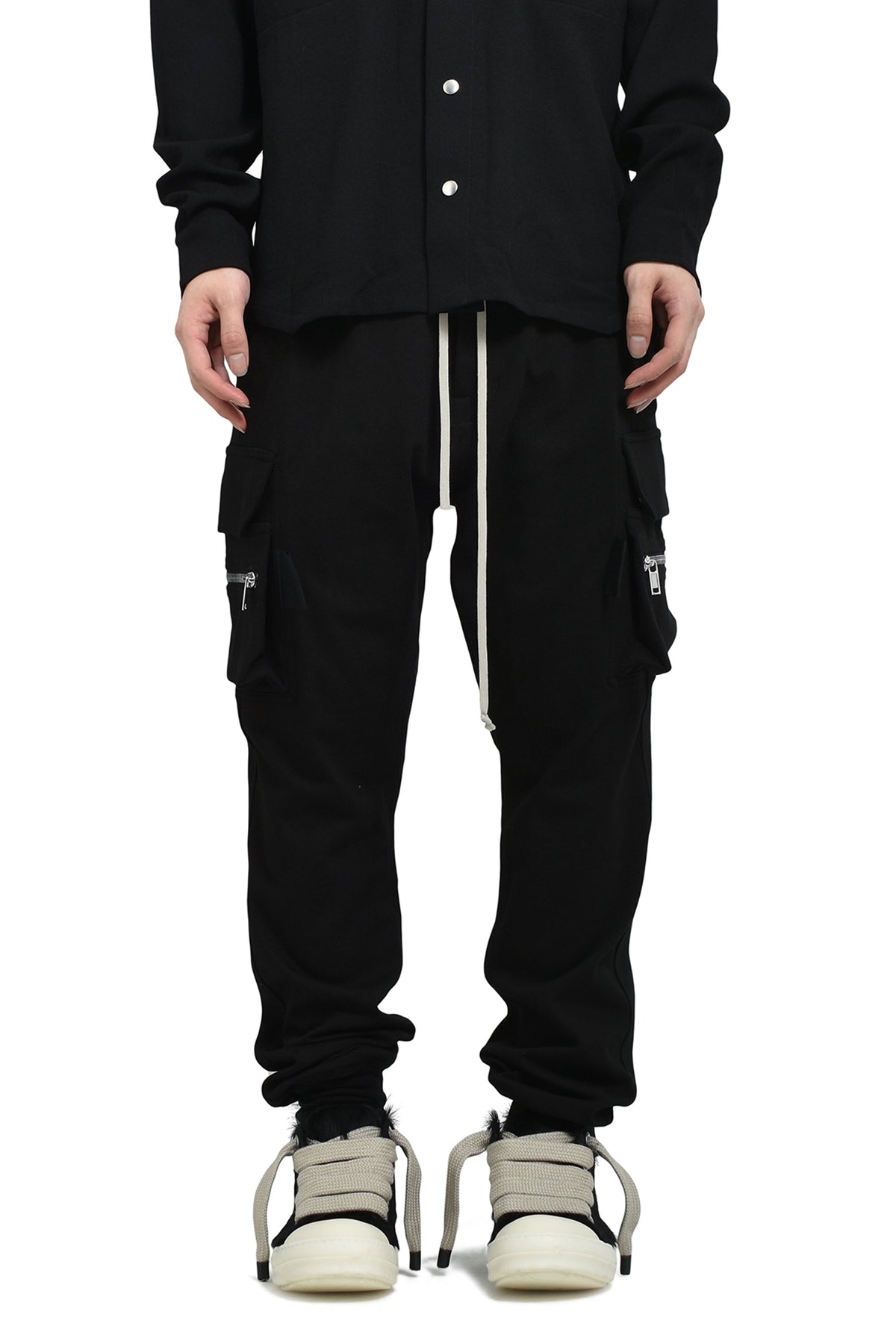 Rick Owens リックオウエンス 【本物保証】 パンツ、ストリートスタイル、メンズ MASTODON CARGO / BLK
