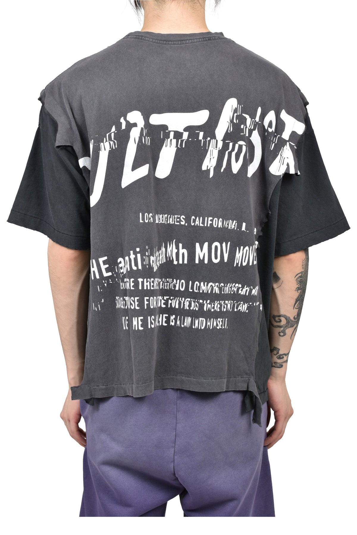 RRR123 【本物保証】 Tシャツ、ストリートスタイル、メンズ MODA APOCRYPHA QUAD TEE / BLK