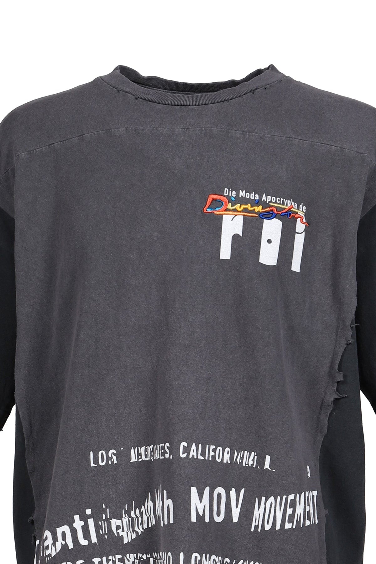 RRR123 【本物保証】 Tシャツ、ストリートスタイル、メンズ MODA APOCRYPHA QUAD TEE / BLK