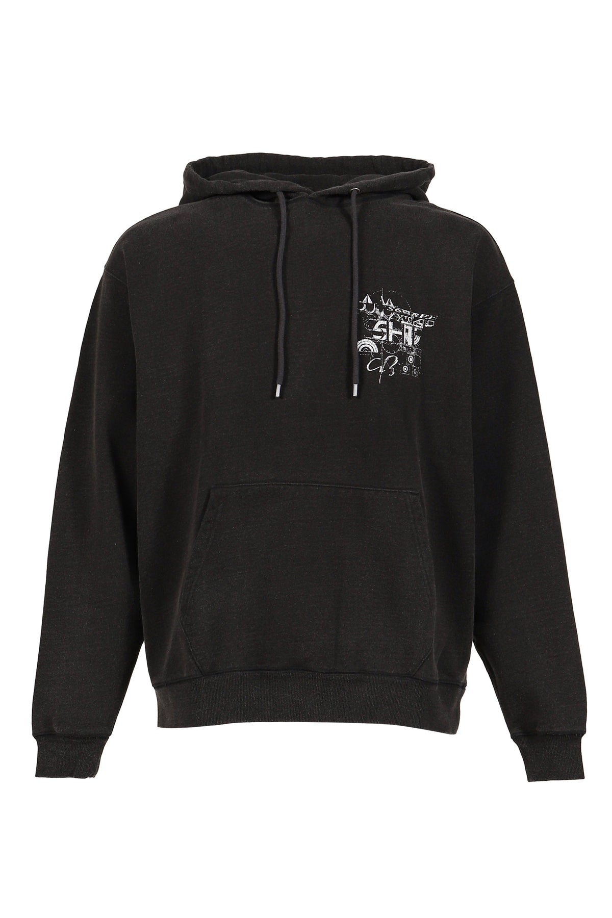 SHT 【本物保証】 パーカー、ストリートスタイル、メンズ    DEVASTATED WALL HOODIE / BLK
