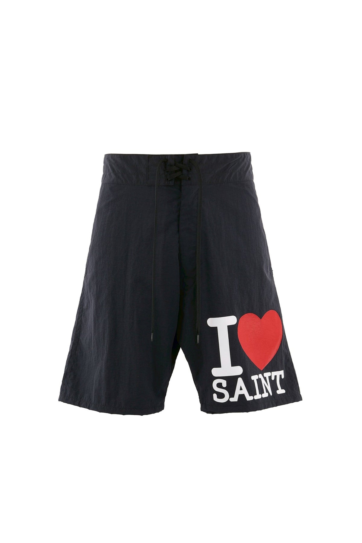 SAINT Mxxxxxx 【本物保証】 ショートパンツ ストリート系 メンズ NYLON SHORTS /I LOVE SAINT / BLK