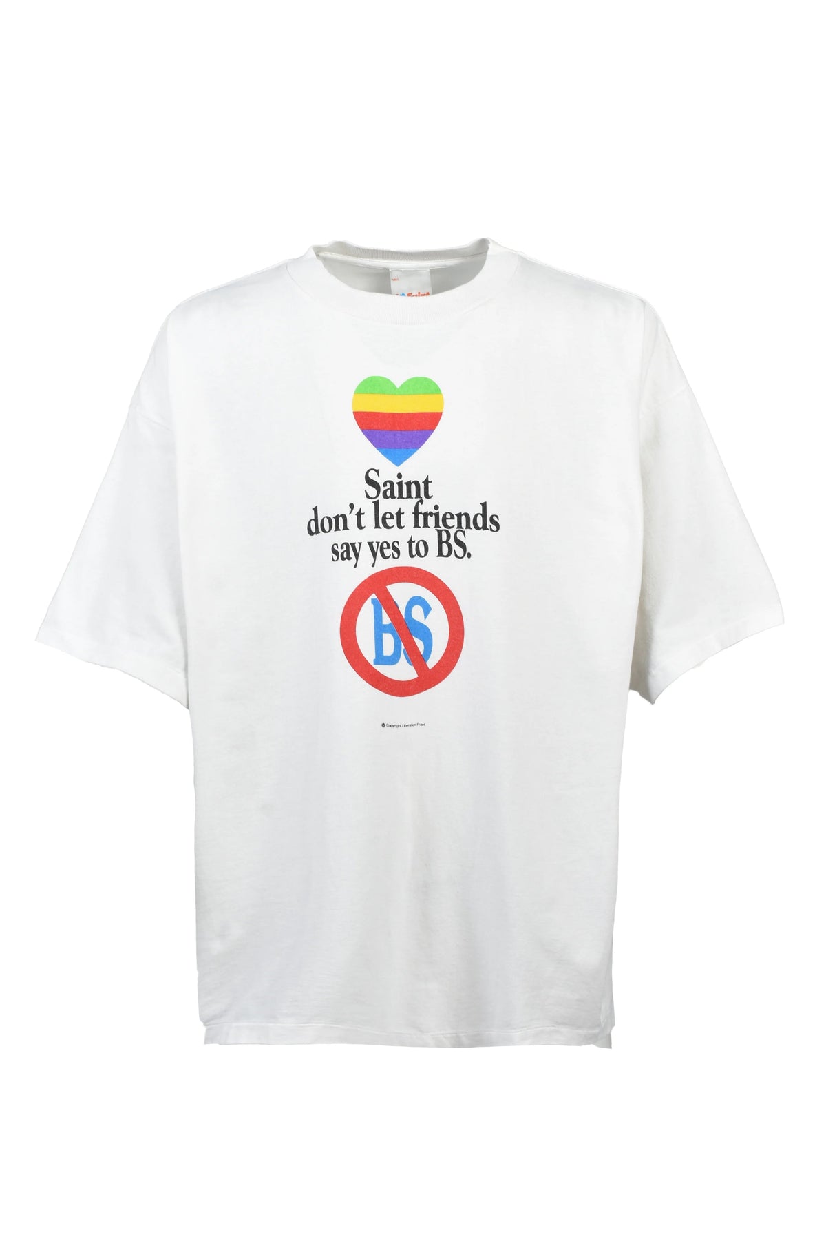 SAINT Mxxxxxx 【本物保証】 Tシャツ ストリート系 メンズ SS T-SHIRT/DON'T / WHT