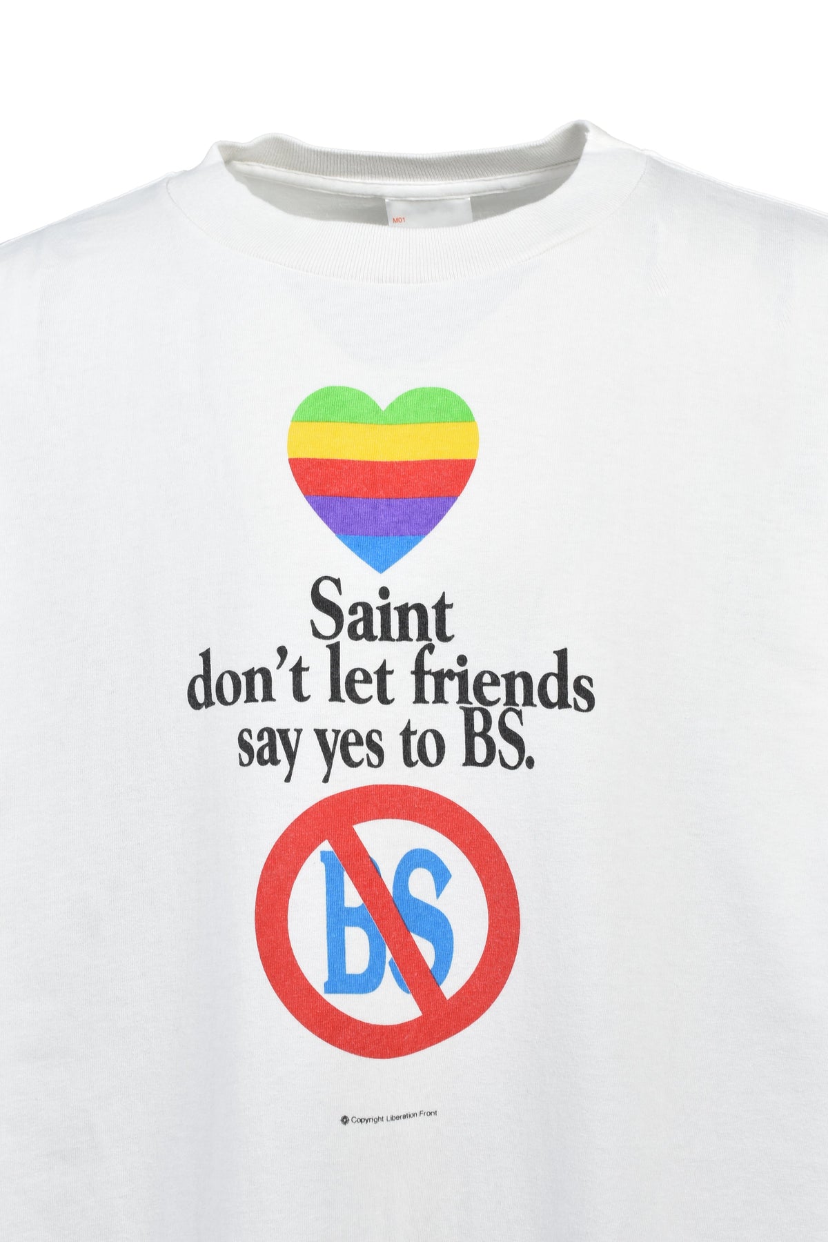 SAINT Mxxxxxx 【本物保証】 Tシャツ ストリート系 メンズ SS T-SHIRT/DON'T / WHT