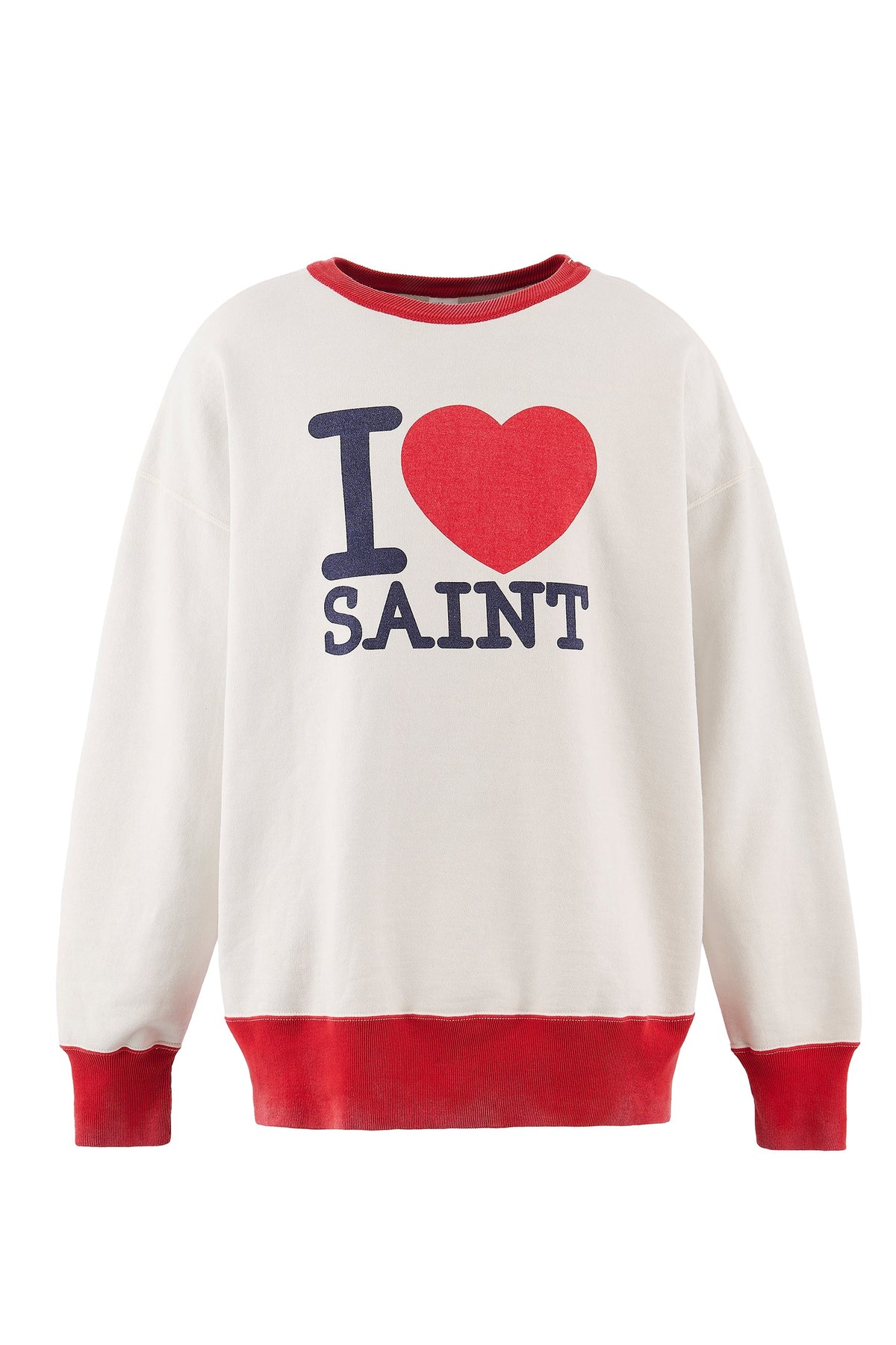 SAINT Mxxxxxx 【本物保証】 パーカー・スウェット ストリート系 メンズ CRW NECK SWT/I LOVE SAINT / WHT