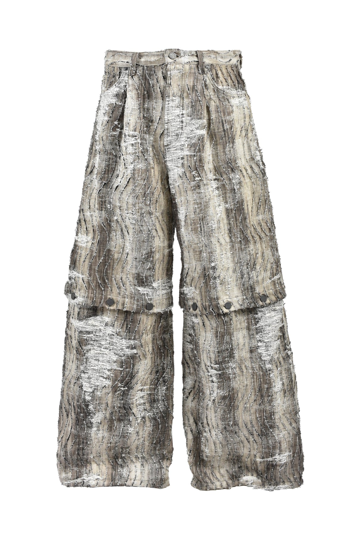 TAAKK ターク 【本物保証】 デニムパンツ ストリート系 メンズ CONVERTIBLE BLEACHED DENIM PANTS (20TH EXCLUSIVE) / BLK