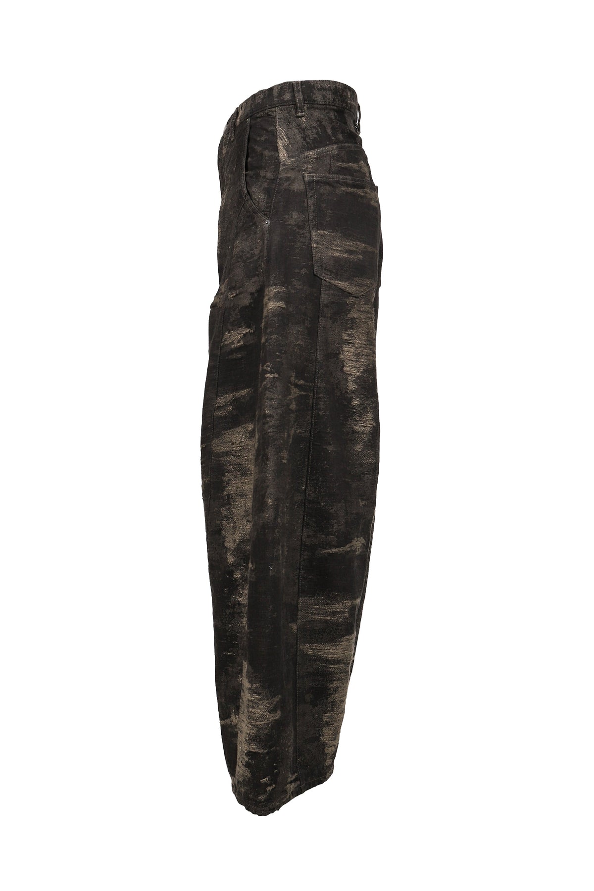 TAAKK ターク 【本物保証】 パンツ、ストリートスタイル、メンズ DENIM CURVED PANTS / GRY
