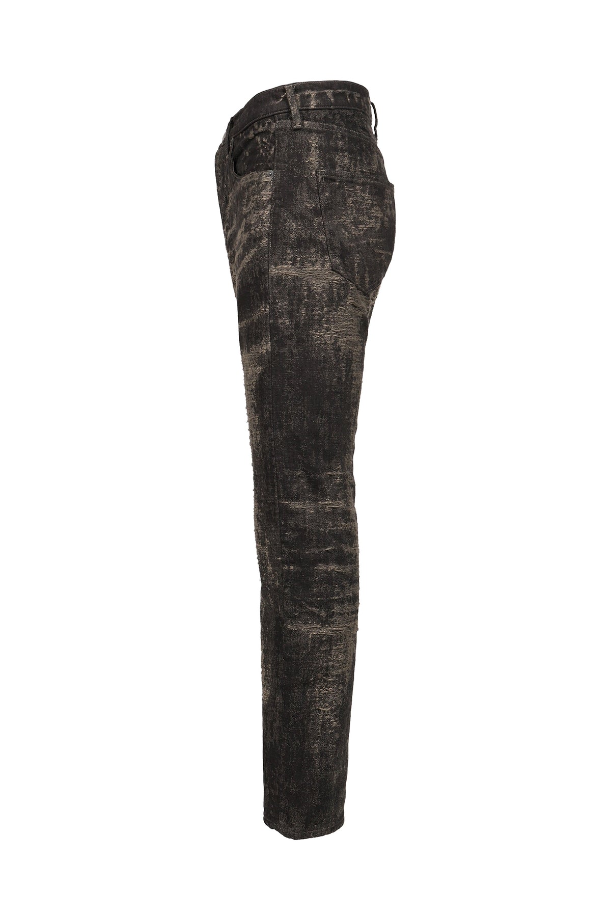 TAAKK ターク 【本物保証】 パンツ、ストリートスタイル、メンズ JACQUARD DENIM TIGHT PANTS / GRY