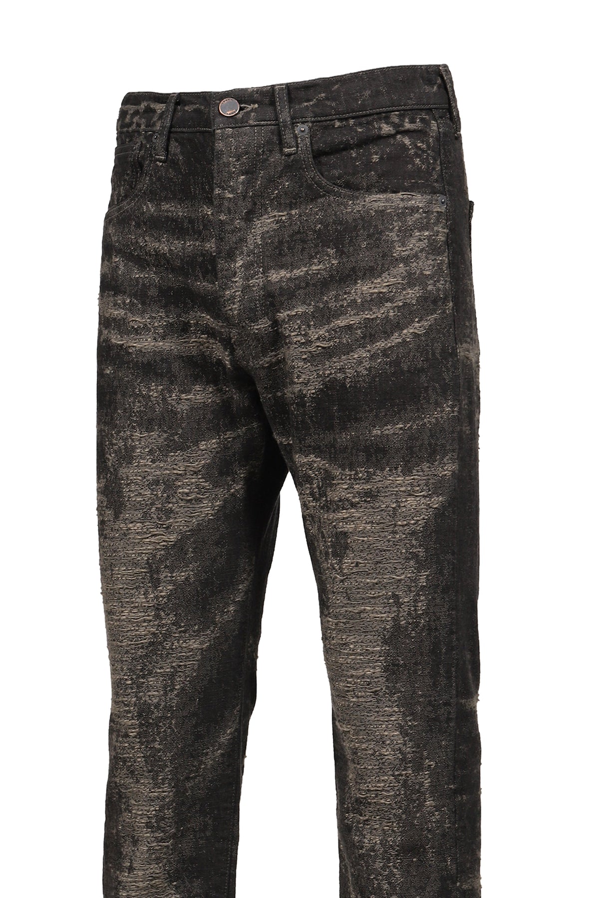 TAAKK ターク 【本物保証】 パンツ、ストリートスタイル、メンズ JACQUARD DENIM TIGHT PANTS / GRY
