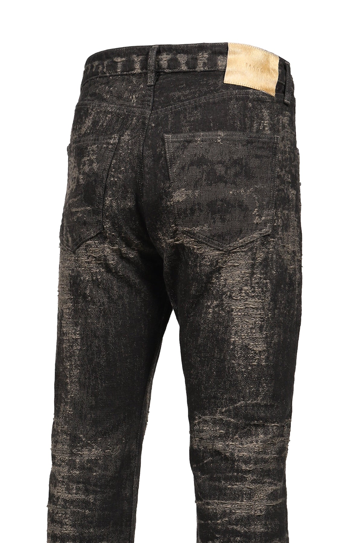 TAAKK ターク 【本物保証】 パンツ、ストリートスタイル、メンズ JACQUARD DENIM TIGHT PANTS / GRY