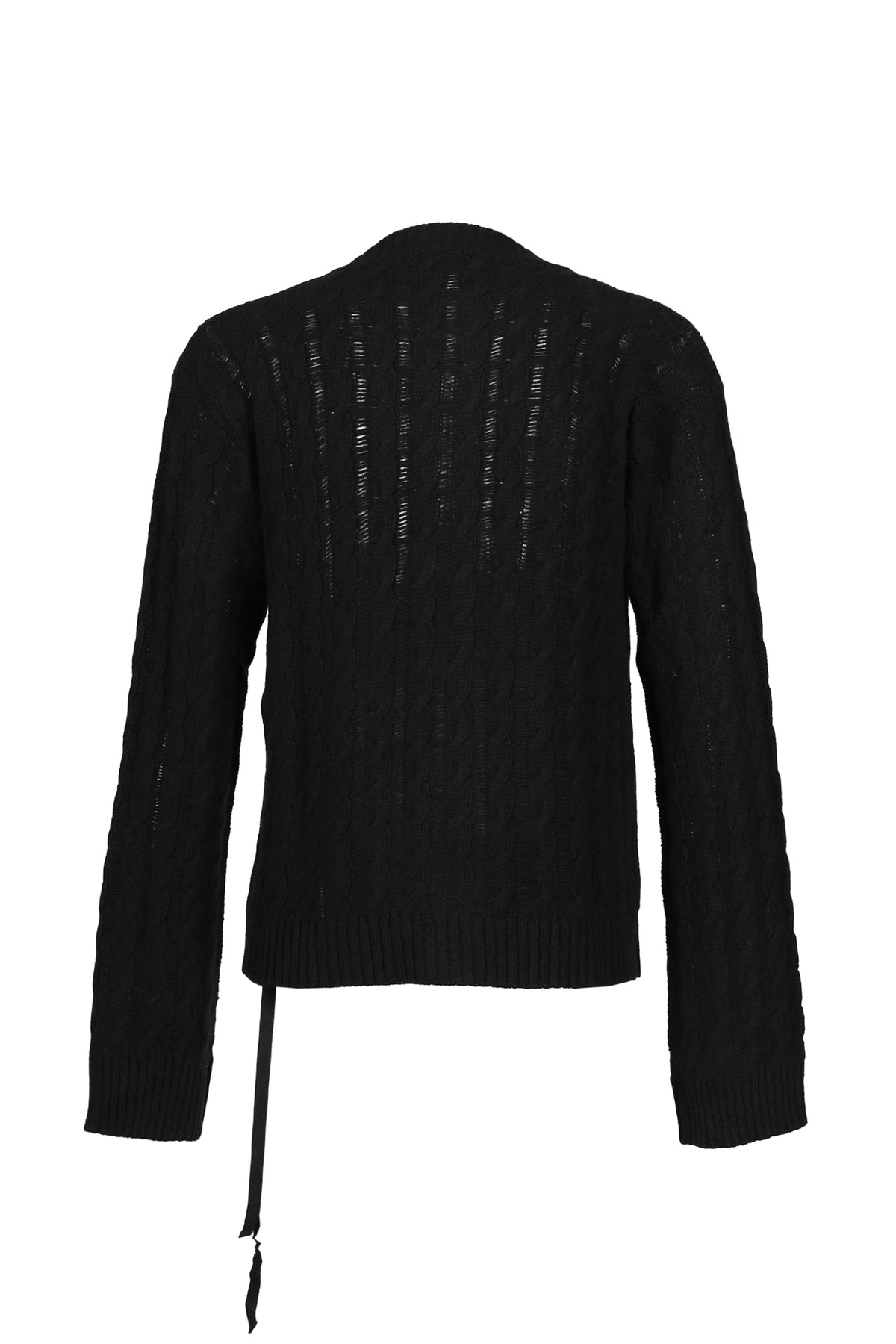 Ann Demeulemeester アン ドゥムルメステール 【本物保証】 カーディガン ストリート系 メンズ JEFF CABLE KNIT LADDER STITCH CARDIGAN / BLK