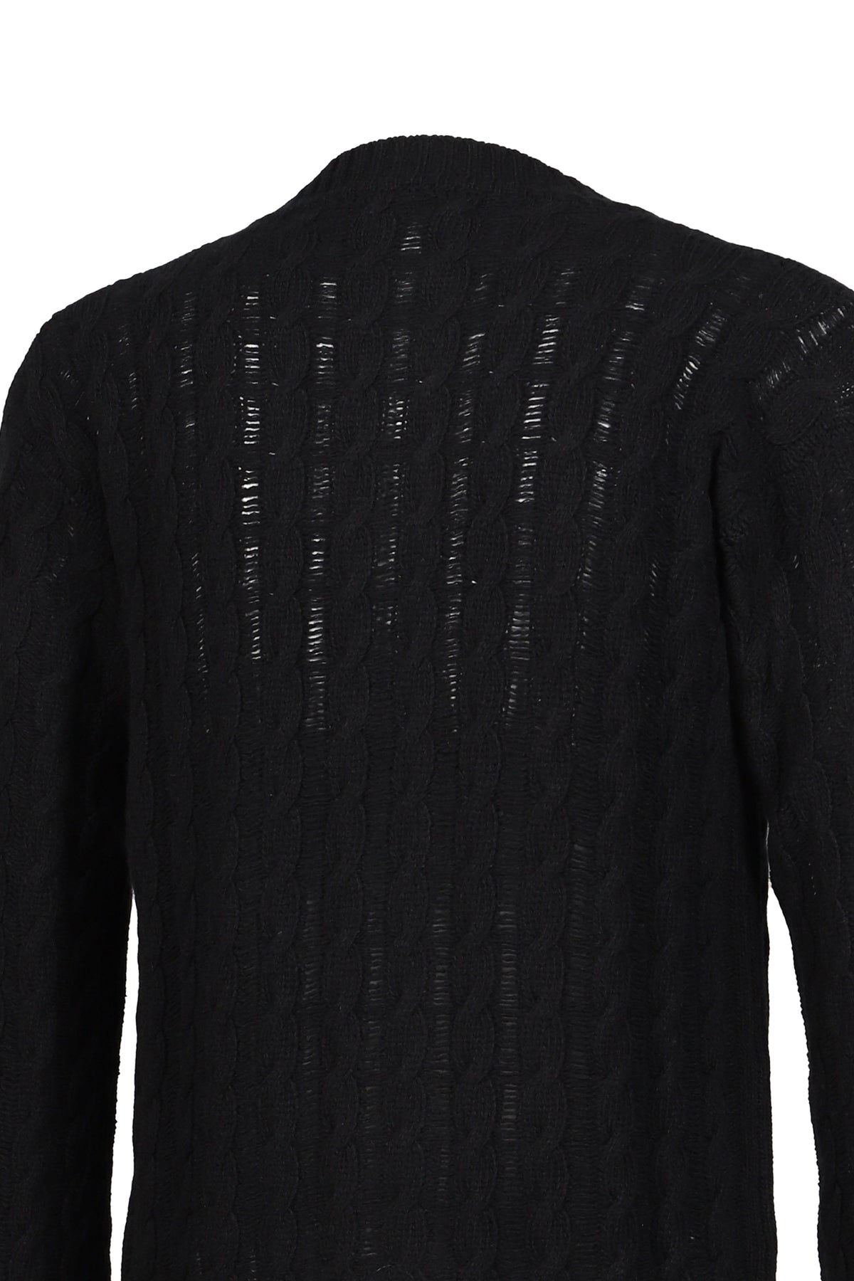 Ann Demeulemeester アン ドゥムルメステール 【本物保証】 カーディガン ストリート系 メンズ JEFF CABLE KNIT LADDER STITCH CARDIGAN / BLK