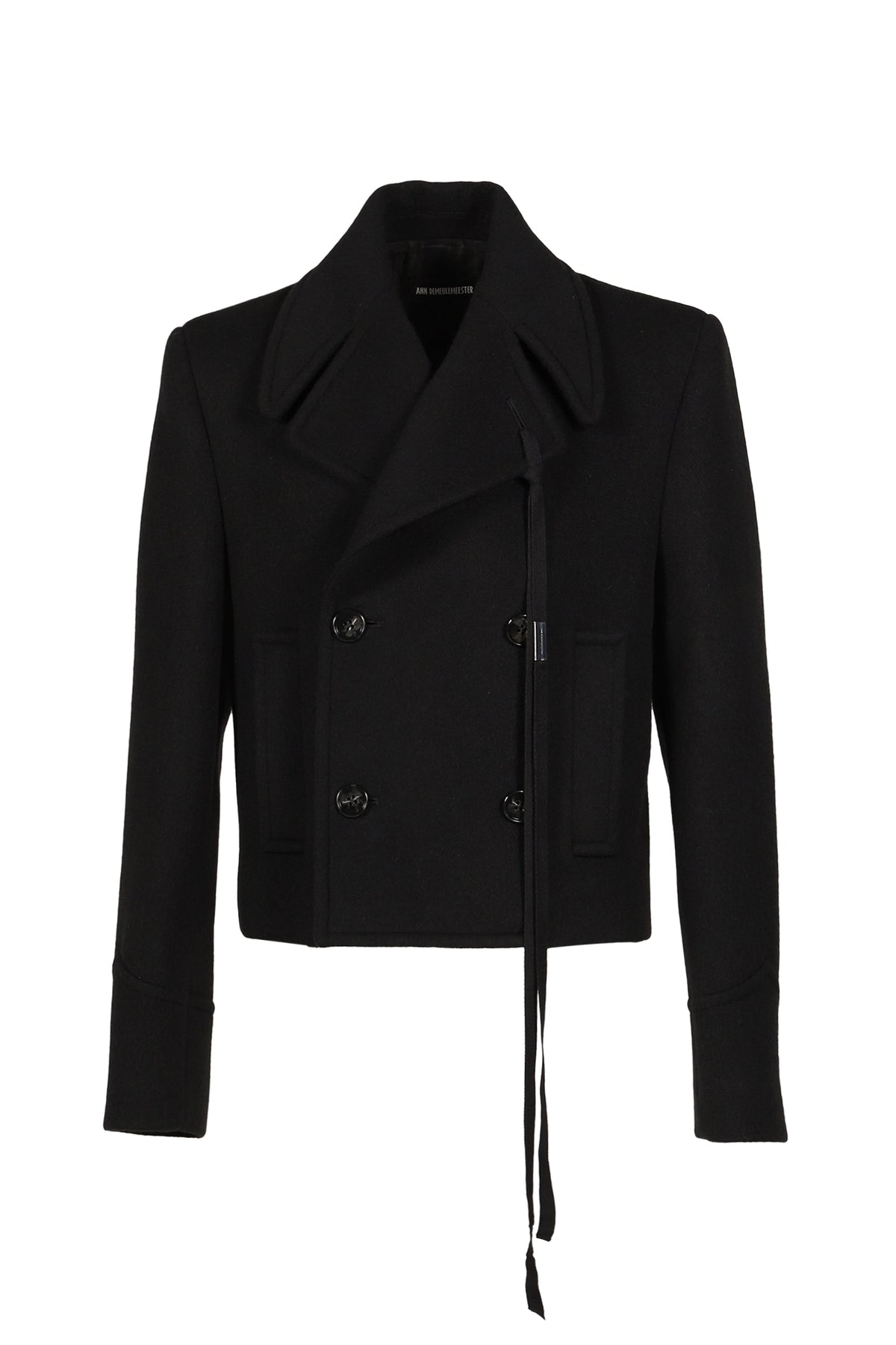 Ann Demeulemeester アン ドゥムルメステール 【本物保証】 Coats & Jackets ストリート系 メンズ DALMAR DOUBLE BREASTED SHORT CABAN / BLK