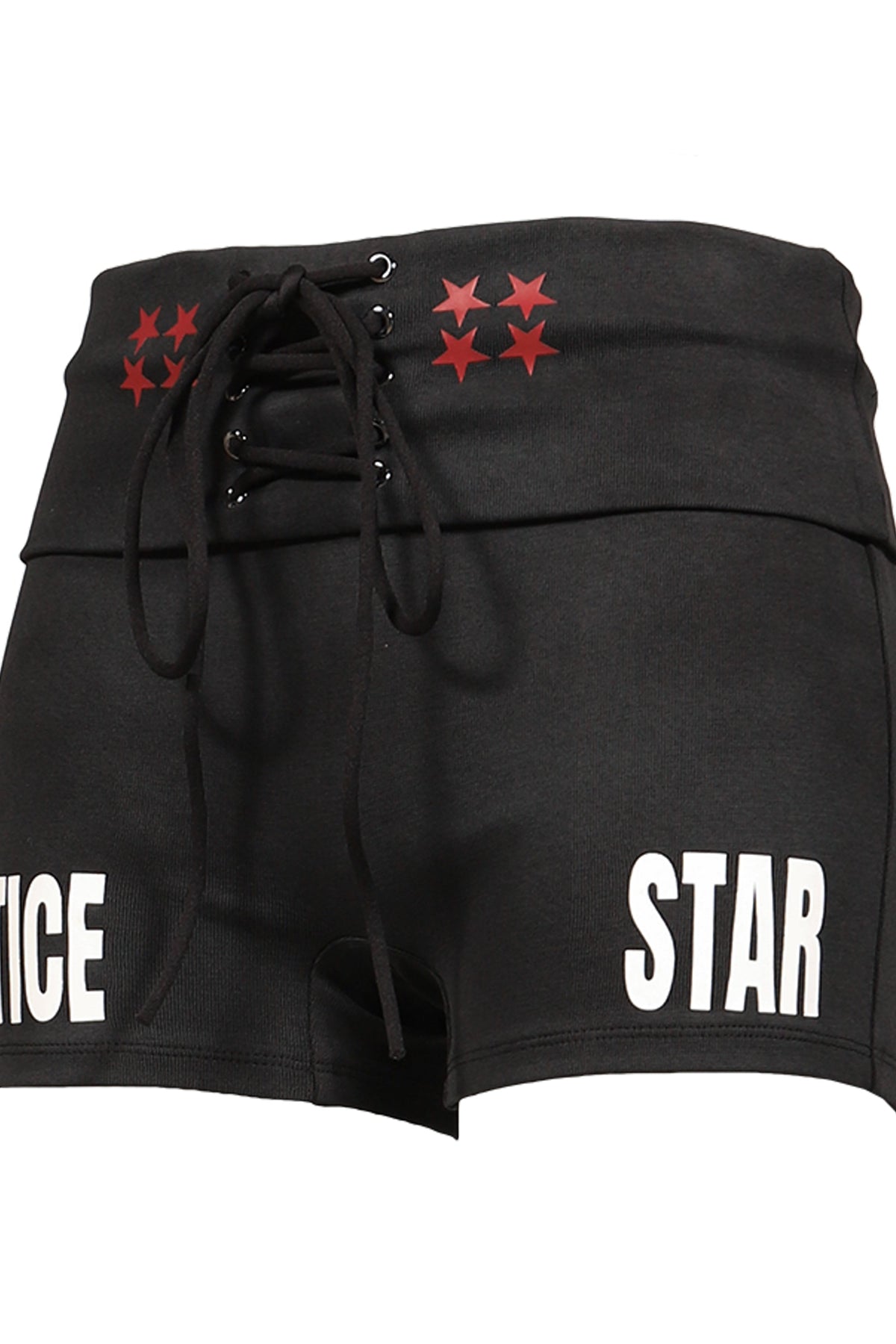 Anomalies Department 【本物保証】 ショートパンツ ストリート系 レディース DISTRESSED PRINT DRAWSTRING ATHLETIC SHORTS / BLK