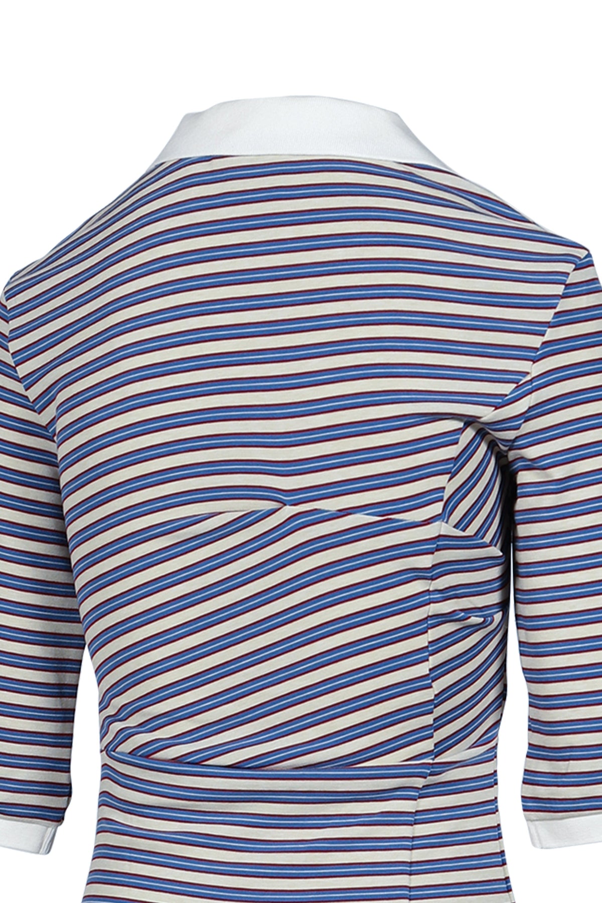 Anomalies Department 【本物保証】 Tシャツ ストリート系 レディース RETRO STRIPED ASYMMETRICAL POLO / PURPLE