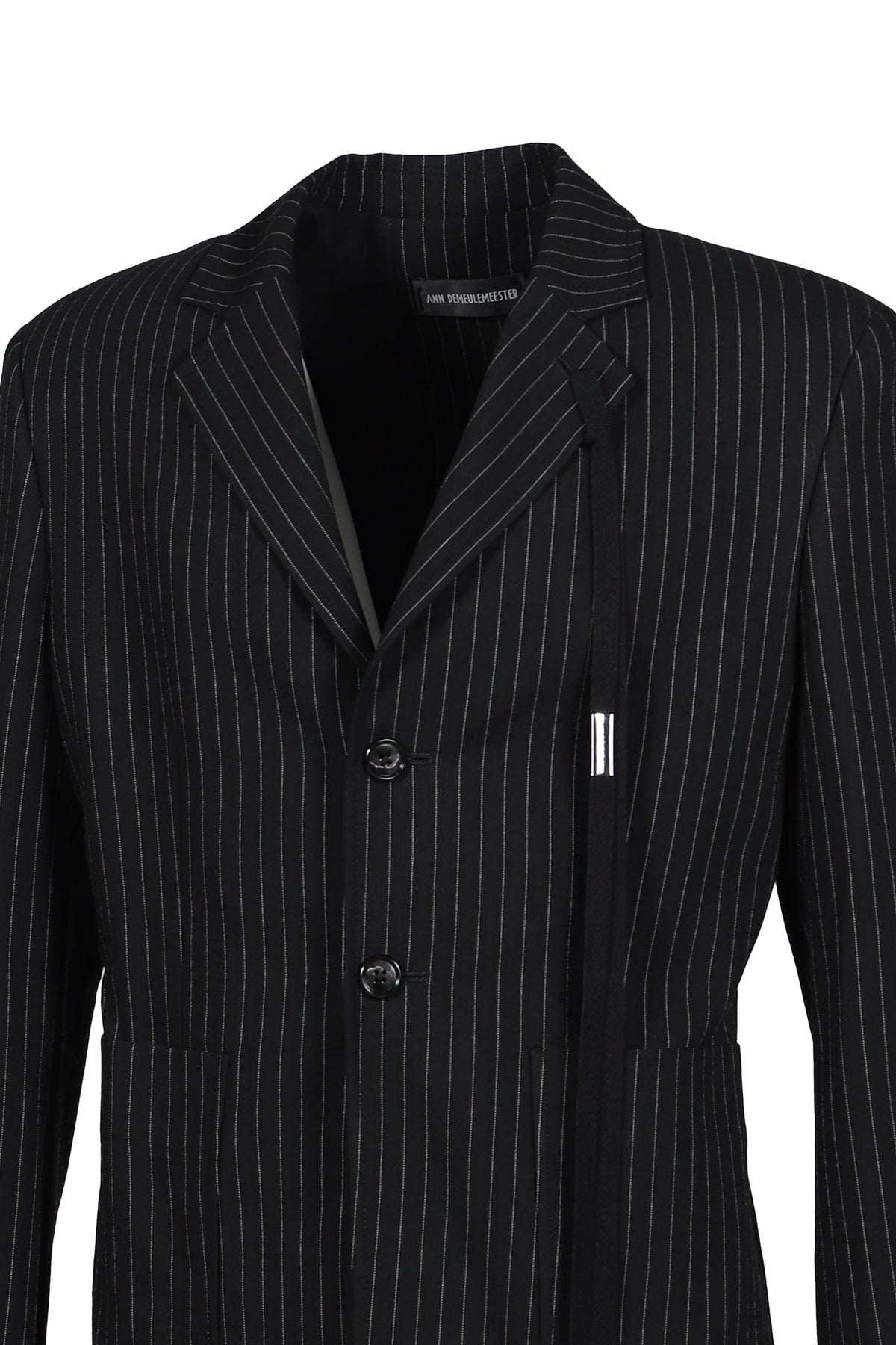 Ann Demeulemeester アン ドゥムルメステール 【本物保証】 ジャケット ストリート系 メンズ RAMI SLIM FIT DECONSTRUCTED JACKET / BLK GRY