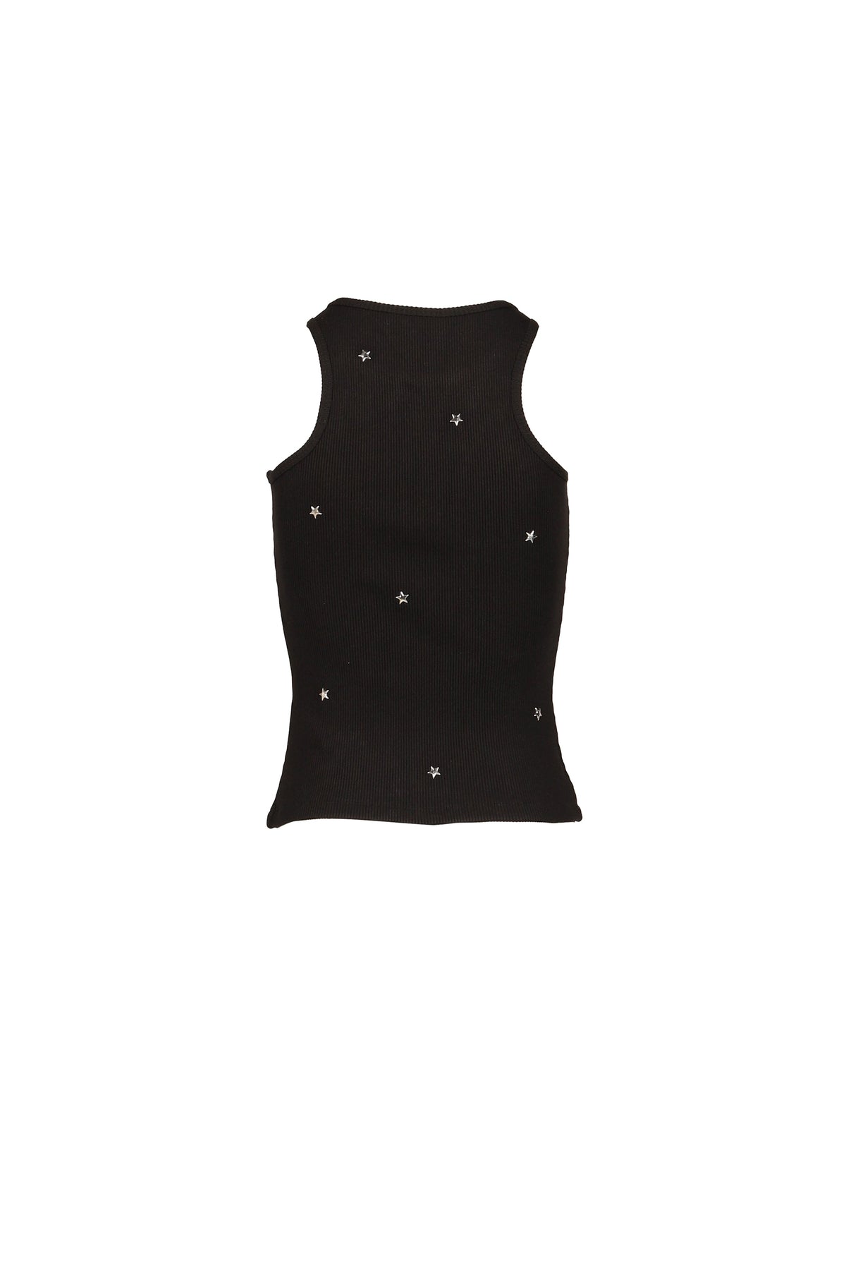 Anomalies Department 【本物保証】 シャツ ストリート系 レディース STARRY SKY RHINESTONE RIBBED PRINT VEST / BLK