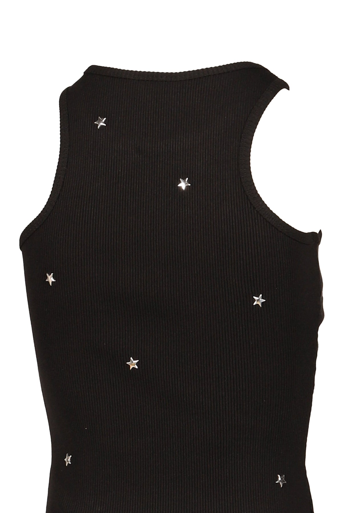 Anomalies Department 【本物保証】 シャツ ストリート系 レディース STARRY SKY RHINESTONE RIBBED PRINT VEST / BLK