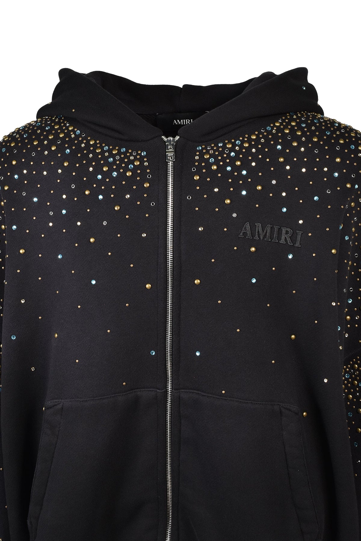 AMIRI アミリ 【本物保証】 パーカー ストリート系 メンズ CRYSTALS OS ZIP UP HOODIE / BLK